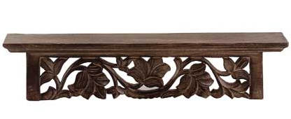 Carved Wood Shelves